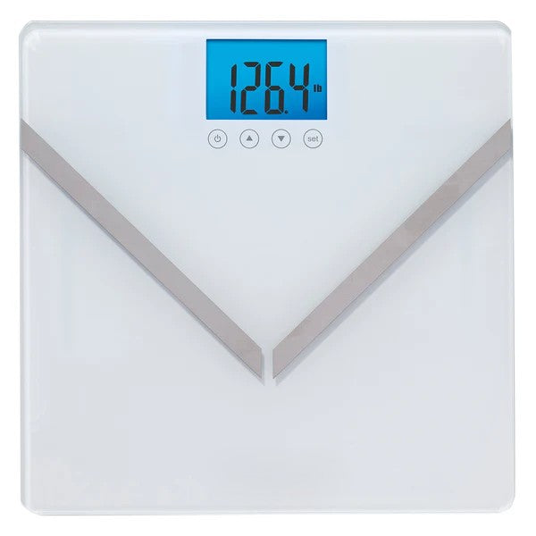 Body Composition Glass Scale with Recognition, White
