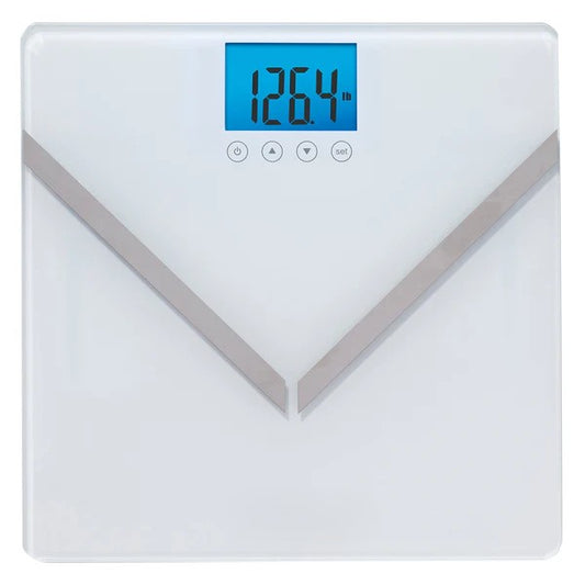 Body Composition Glass Scale with Recognition, White