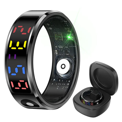 Fitness Smart Ring with Touch Display - Waterproof